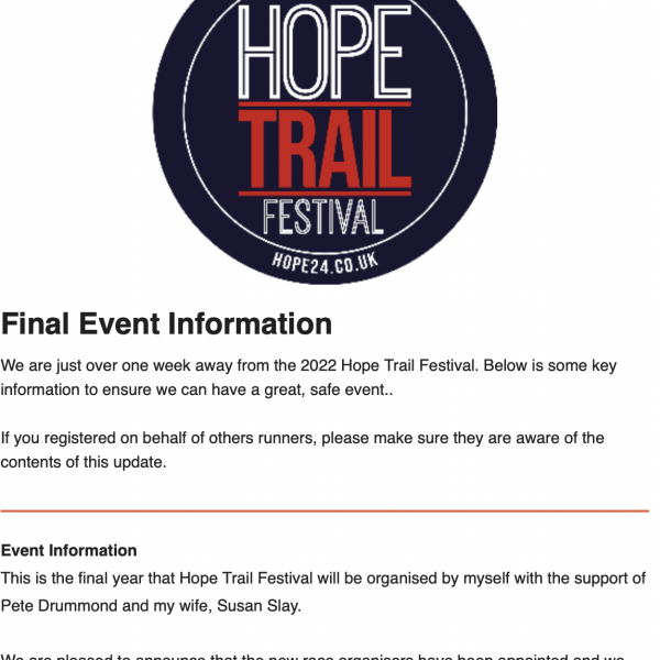 Final Event Information